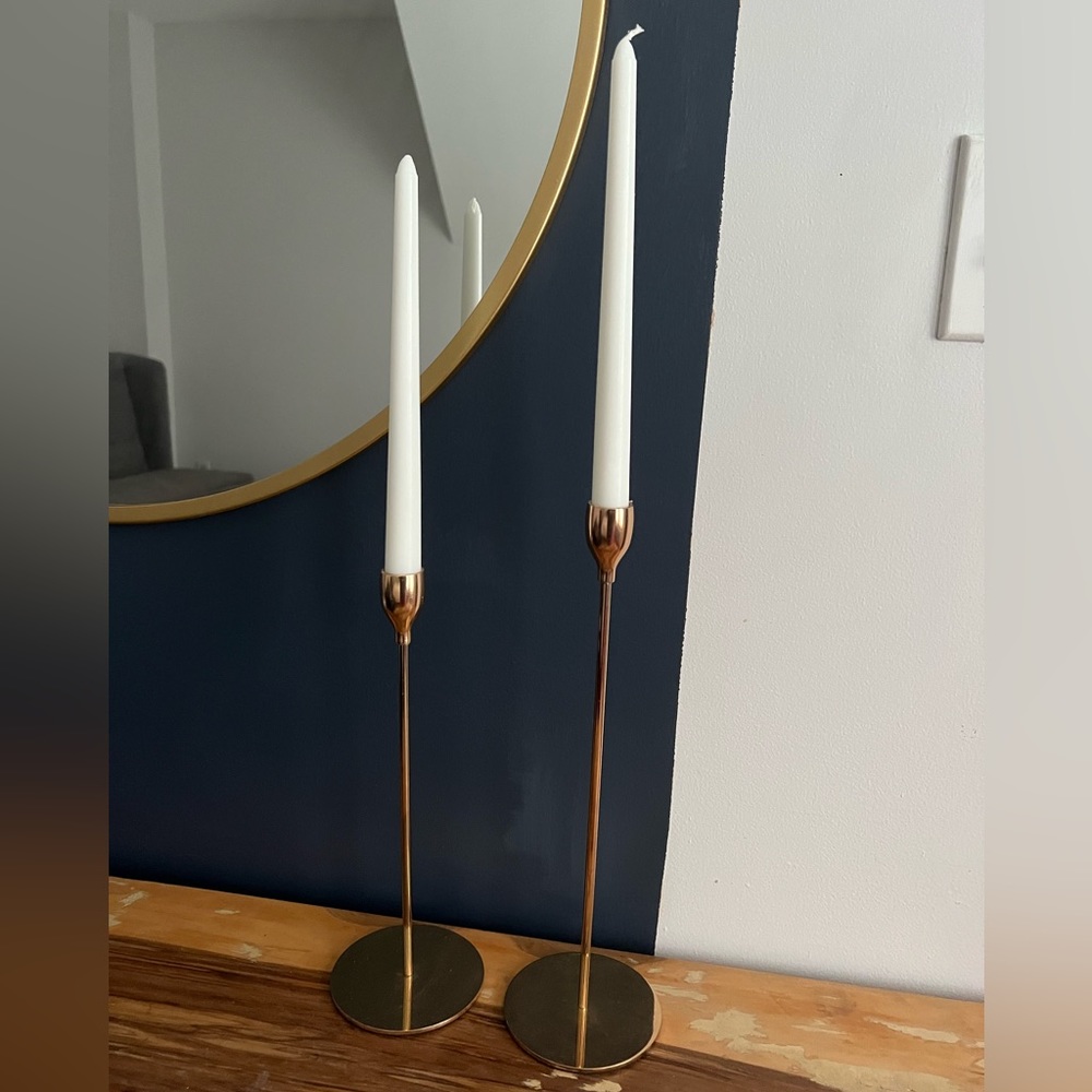 2 taper candle holders